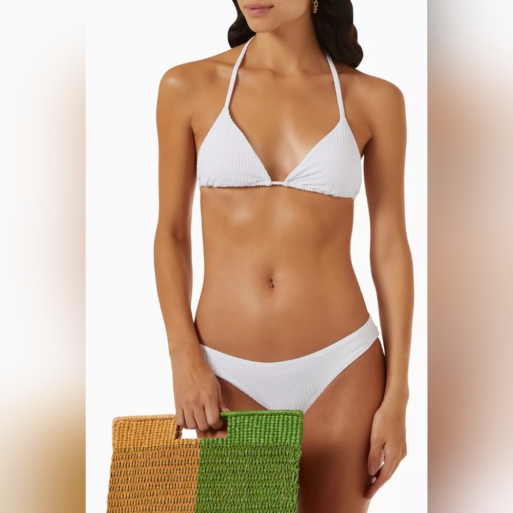PQ SWIMTri Bikini Top in Textured Stretch Nylon